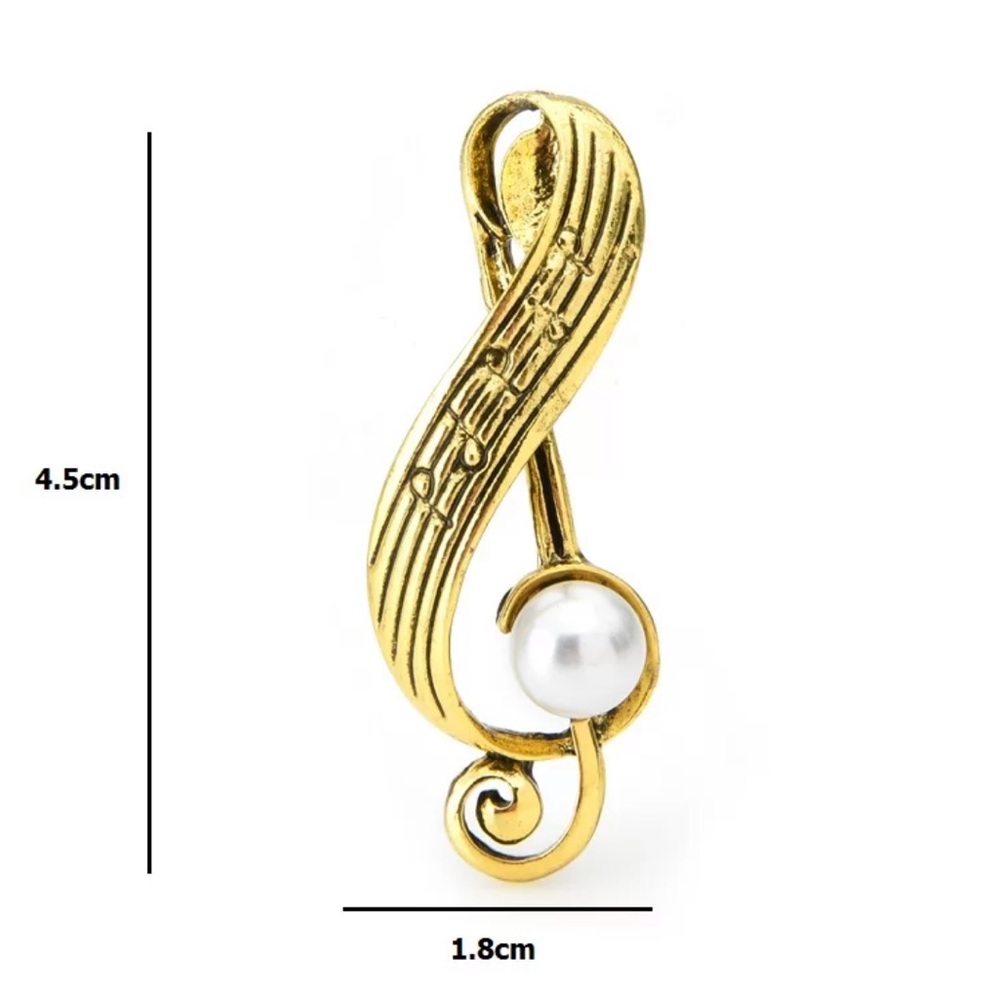Music Note Brooch - Picture 2 of 4